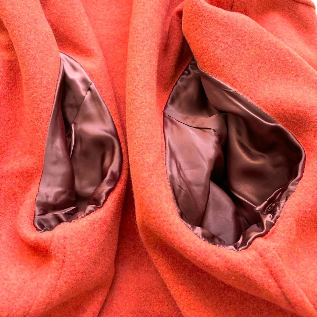 極美品 定価17万 2223AW ソブリン メルトンダッフルコート オレンジ L