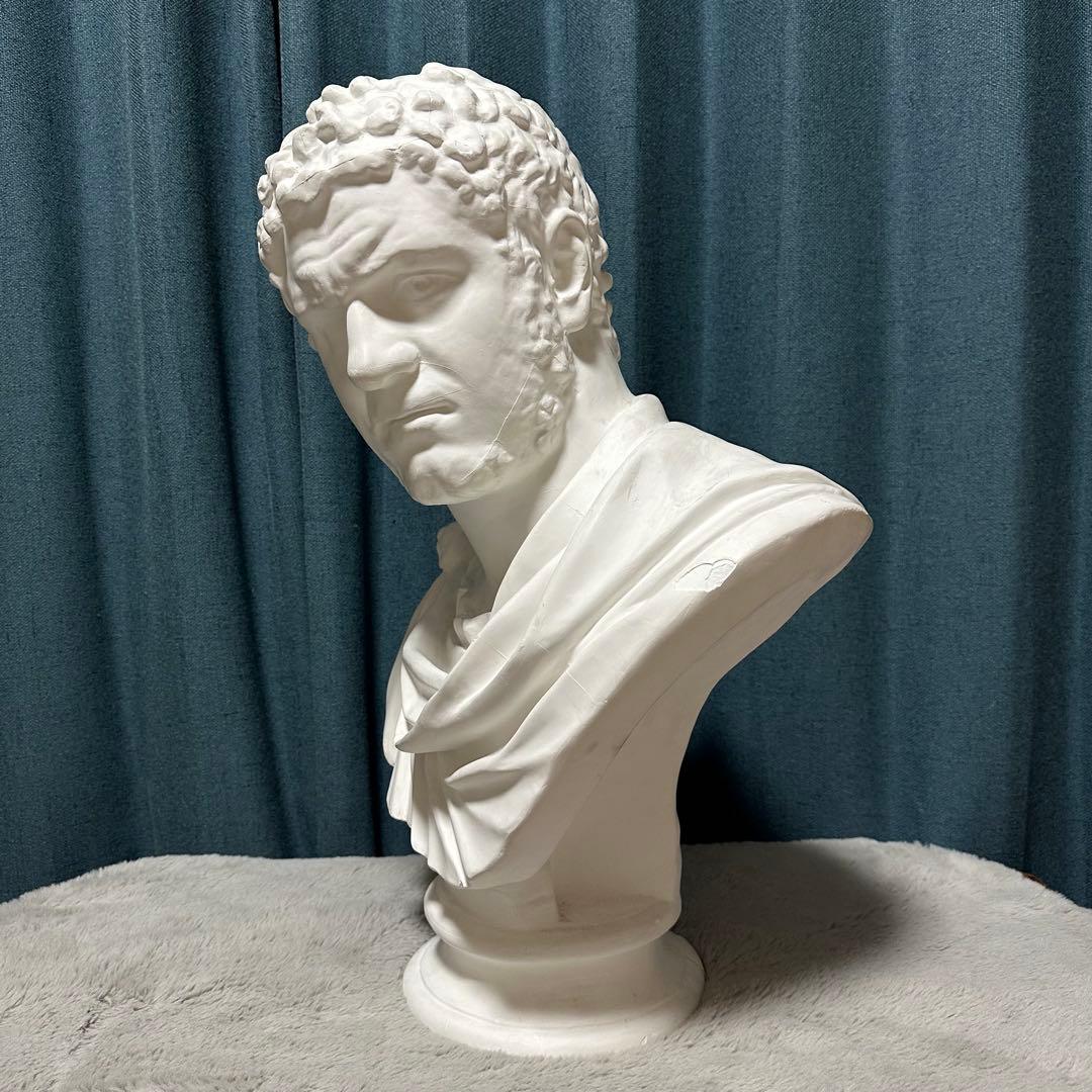 石膏像 カラカラ帝 胸像 デッサン 美大 インテリア オブジェ - メルカリ