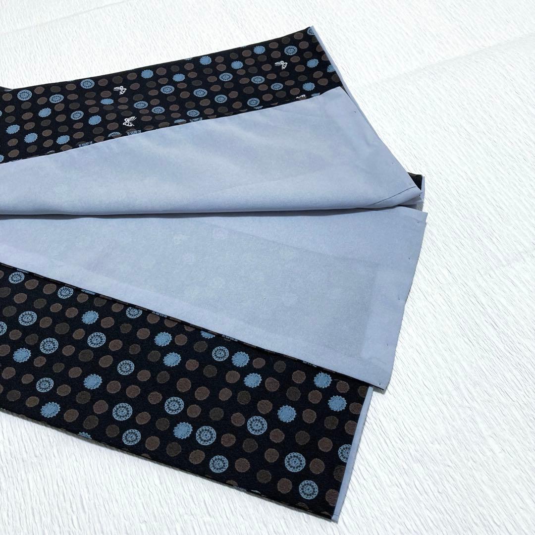 美品✨】東レシルック 京都小泉 洗える着物 小紋 黒色 水玉 蝶 日本製