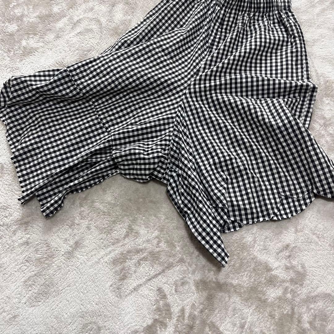 美品 コムデギャルソン 変形 ワイドパンツ ガウチョパンツ ギンガム