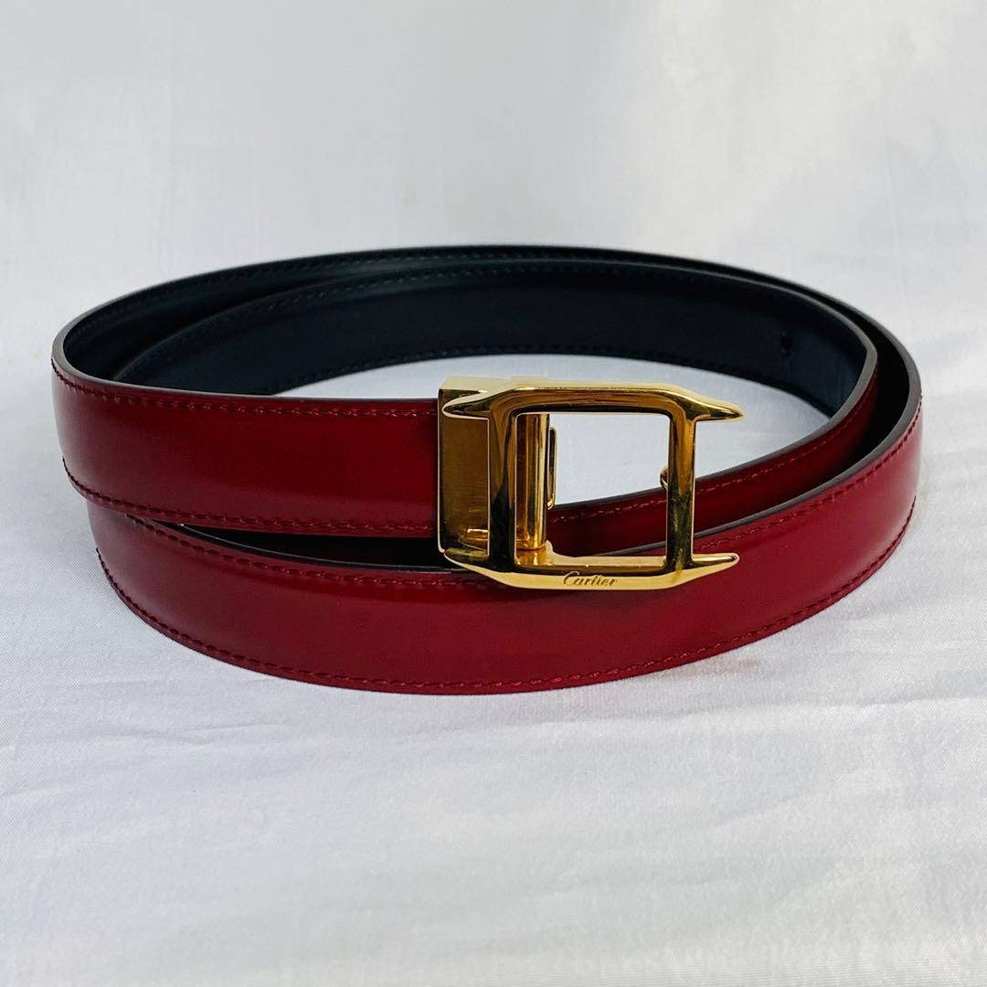 極美品　カルティエ リバーシブル マストタンク ベルト レザー ボルドー 楽天市場】カルティエ リバーシブル ベルトの通販