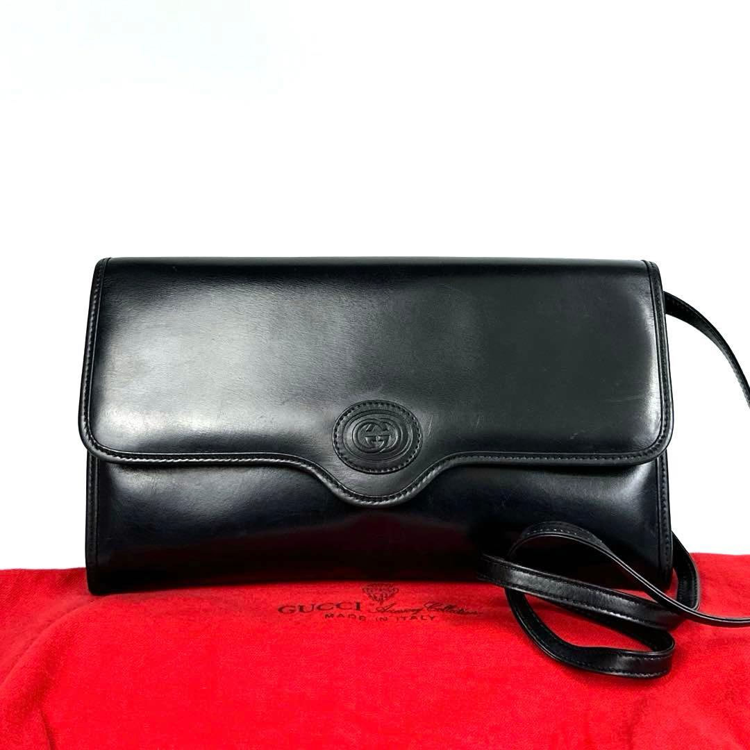 美品】グッチ インターロッキング ショルダーバッグ 2way レザー