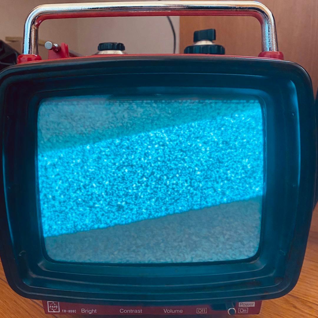 昭和レトロ National 白黒テレビ sportsman808 通電確認◎