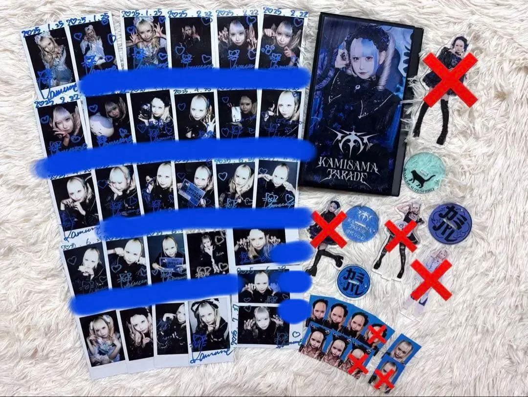 カミサマパレード 涼代らむね れいなちゃん チェキ 証明写真 セット 🩸新アーティスト写真解禁💍 涼代らむね🧊🐈‍⬛ デッドカラー：ブルー