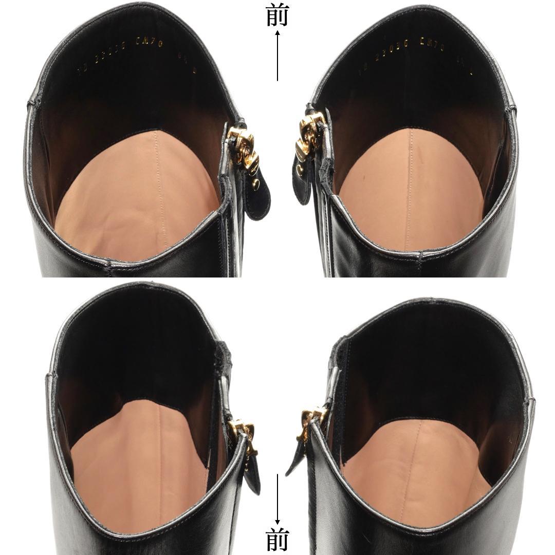 6.5D　SALVATORE FERRAGAMO TAMIKA　黒　ゴールド