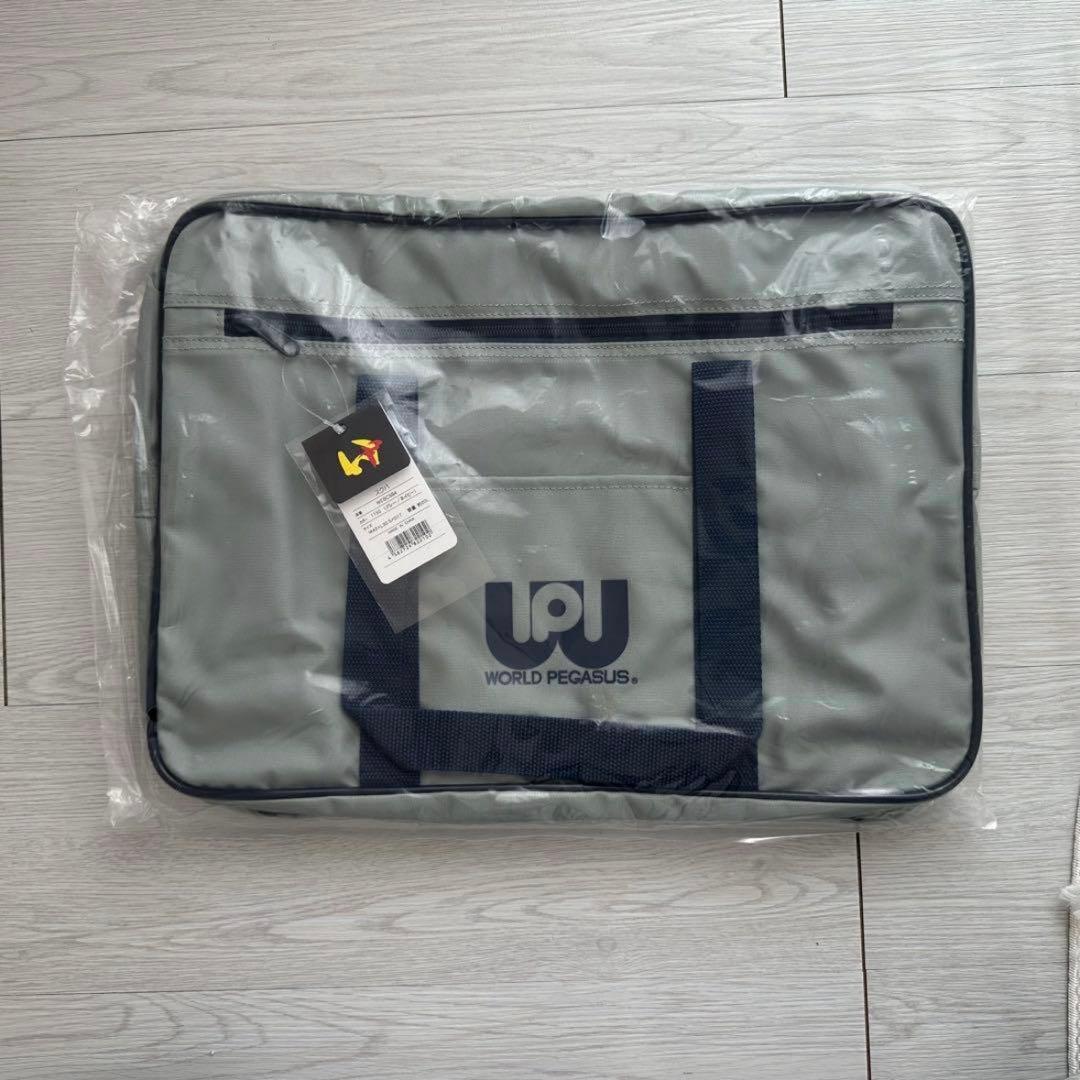 WORLD PICTURES グレー スクールバック　ワッペ　旧ワッペ 旧ワッペ スクバ グレー 新品未使用 ワールドペガサス 旧型 スクール