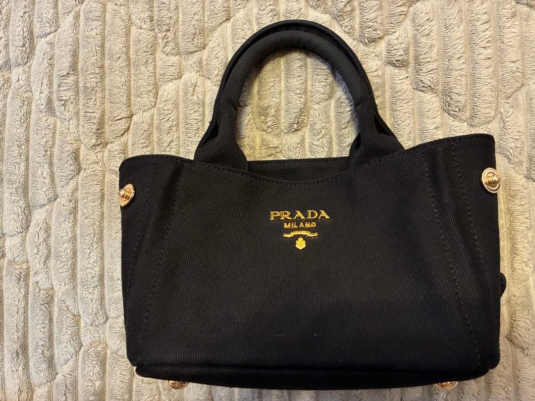 プラダ　PRADA カナパ　ミニ　ハンドバッグ　トートバッグ PRADA（プラダ） カナパ S ミニ トートバッグ キャンバス オレンジ