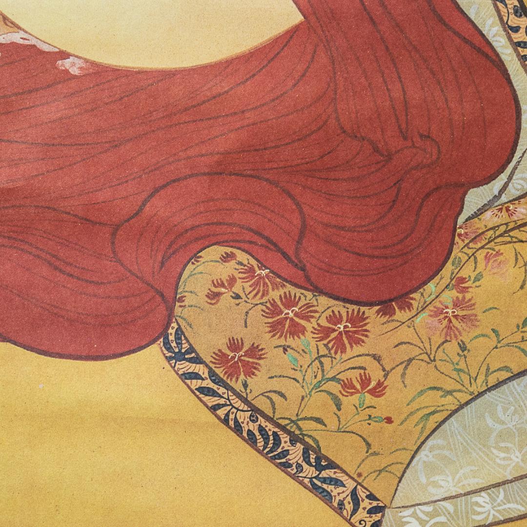 掛軸-1112 伝 葛飾北斎 春草図 印刷工芸作品 - メルカリ