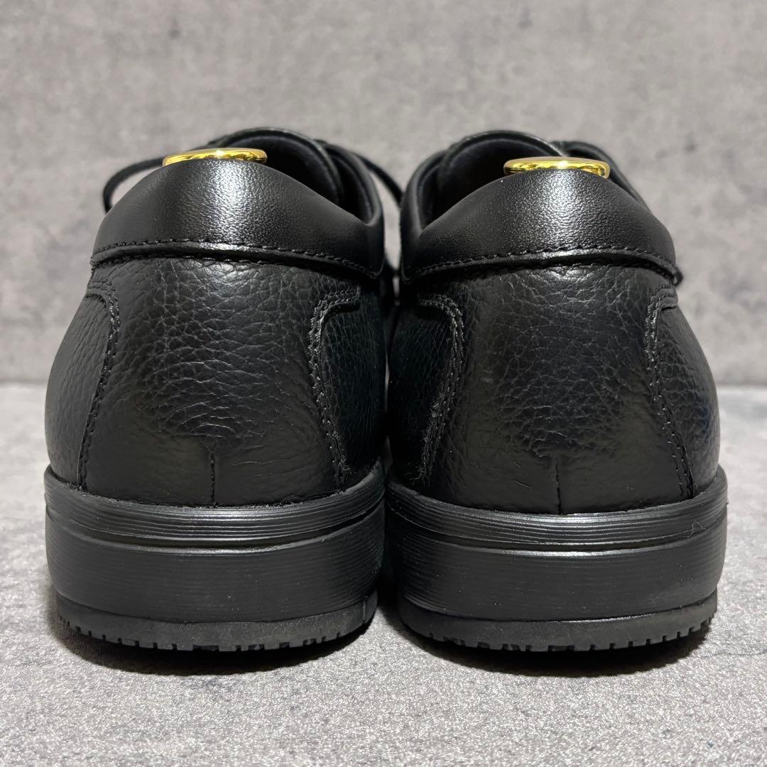 未使用級 リーガルウォーカー レザースニーカー シボ革 ブラック 高級