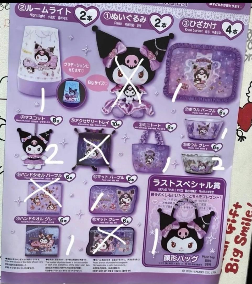 サンリオ クロミちゃん 当たりくじ 2025 顔形バック ルームライト ひざかけ 10/4（土）～順次発売！「クロミ当りくじ」｜サンリオ