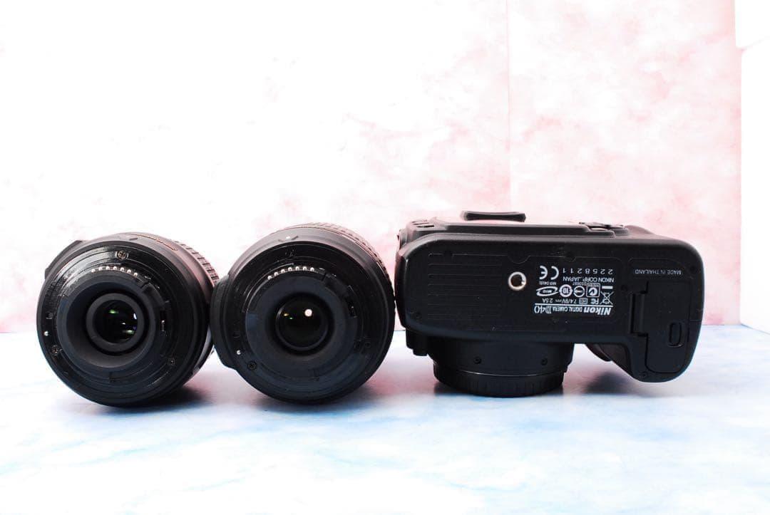 Nikon D40✨一眼レフカメラ✨S数少✨望遠レンズ付Wレンズ