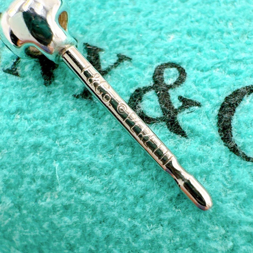 極美品 ティファニー バイザヤード ダイヤ 3.5mm 片耳ピアス シルバー