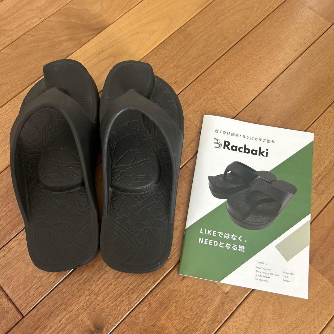 ラクバキ racbaki イージーサンダル ブラック - メルカリ