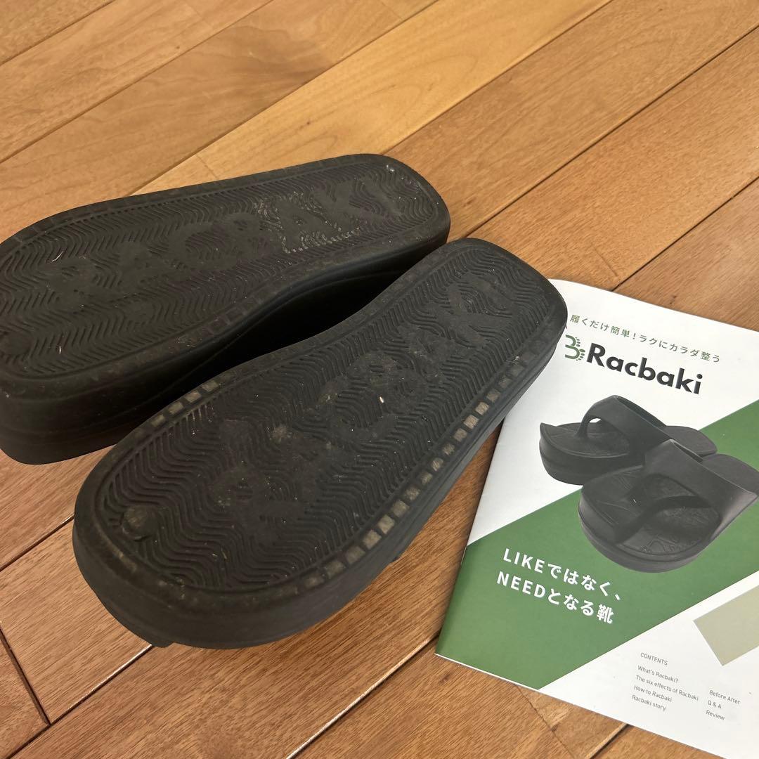 ラクバキ racbaki イージーサンダル ブラック - メルカリ