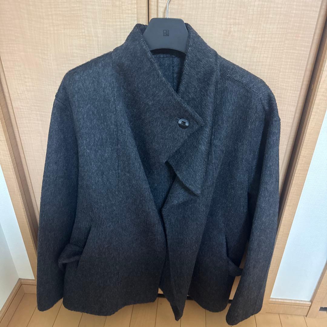 OHOTORO Ecru Half Coat チャコール ウールコート - メルカリ