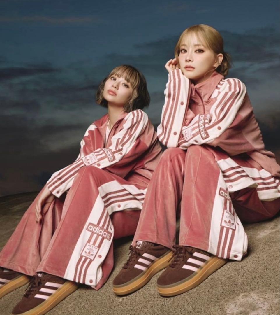 新品】アディダス adidasアディブレイク ベロア トップス ピンク S