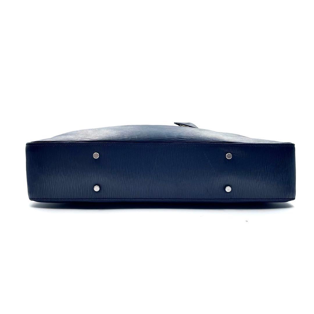 《美品》aniary アニアリー ビジネスバッグ ブリーフケース エピレザー 紺