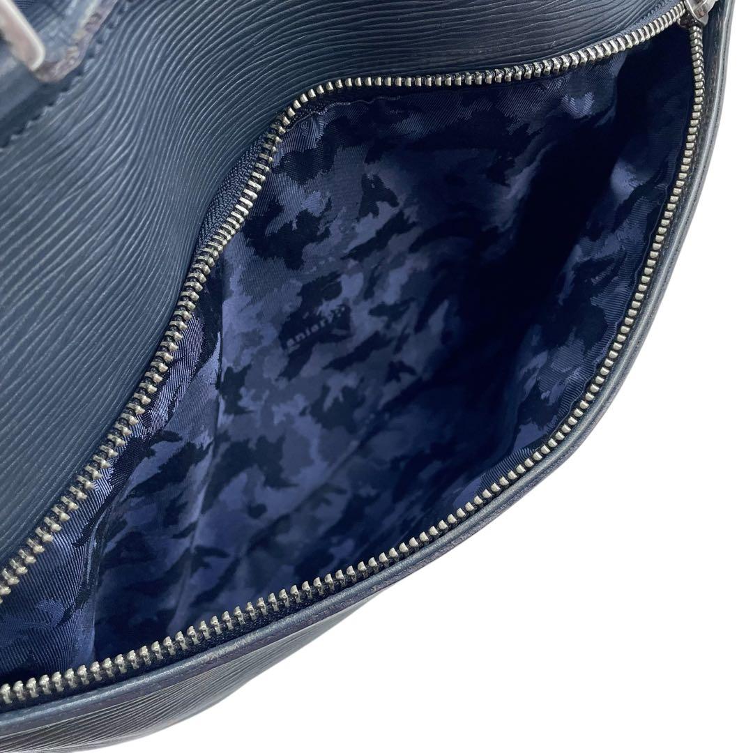 《美品》aniary アニアリー ビジネスバッグ ブリーフケース エピレザー 紺