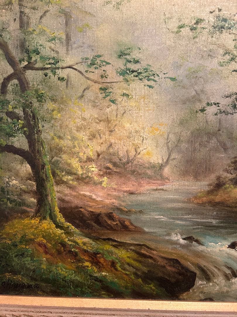 油彩画 ✨合掌作り✨山村風景 F10サイズ