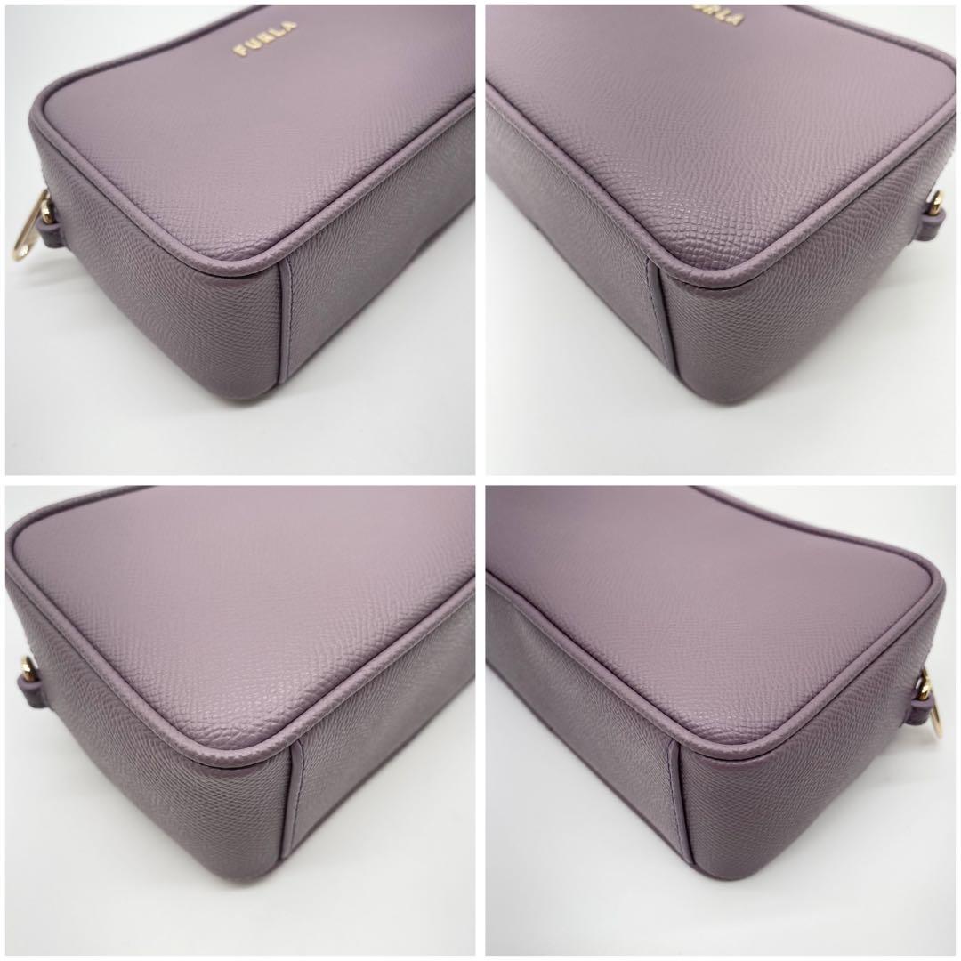 未使用級】フルラ ショルダーバッグ カメラバッグ レザー ブランドロゴ