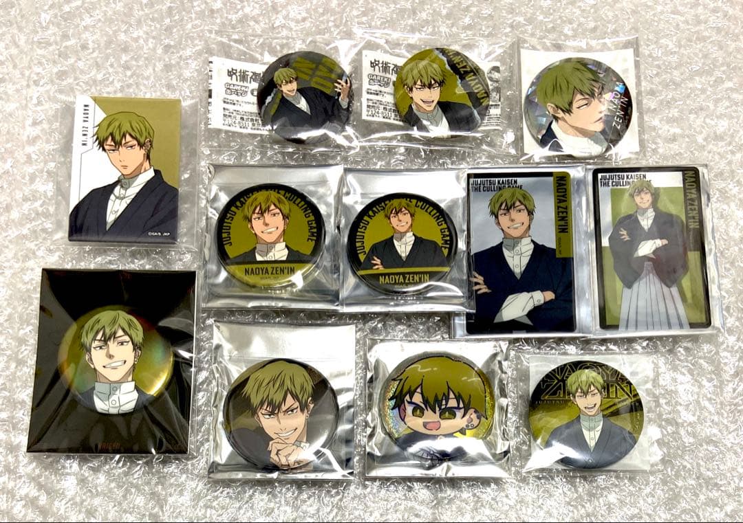 呪術廻戦 死滅回游 禪院直哉 アクスタ 缶バッジ ぬいぐるみ クリア
