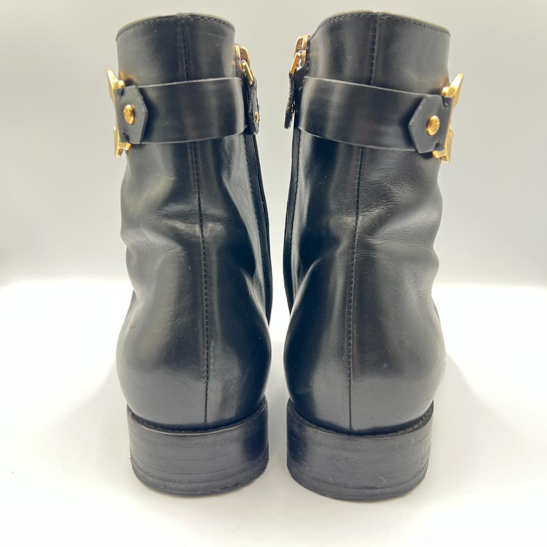 【綺麗】ルイヴィトン ショートブーツ モノグラムフラワー 23.5cm LVロゴ