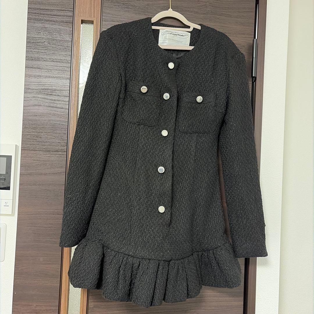 THEREDTHREAD S tweed balloon dress mini - メルカリ