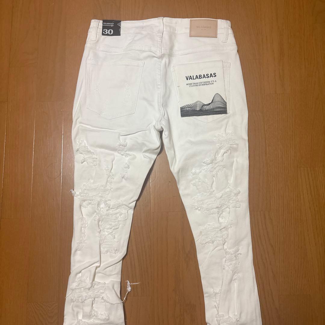 新品未使用】VALABASAS フレアデニム 30 バラバサス ホワイト - メルカリ