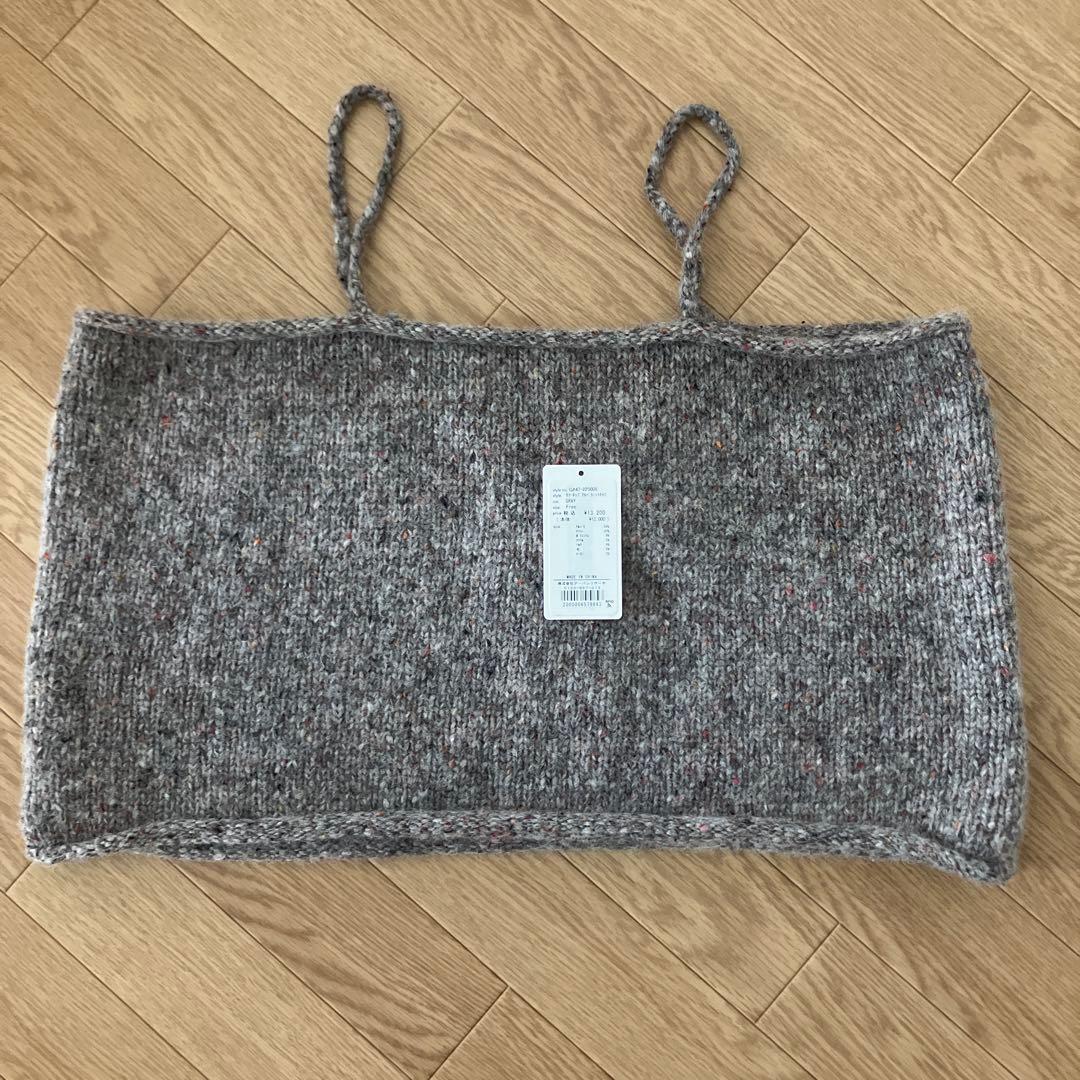 かぐれ カラーネップアルパカニットキャミ グレー かぐれ（カグレ）の「カラーネップアルパカニットキャミソール