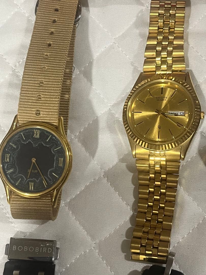 Omega 2個citizen &seiko 箱とストラップ付属。腕時計 - メルカリ