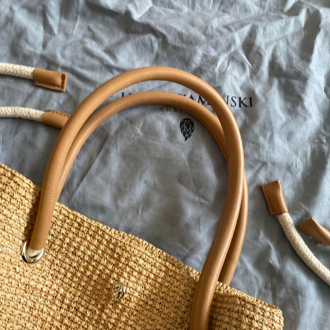 HELEN KAMINSKI ベージュ トートバッグ 保存袋付き - メルカリ