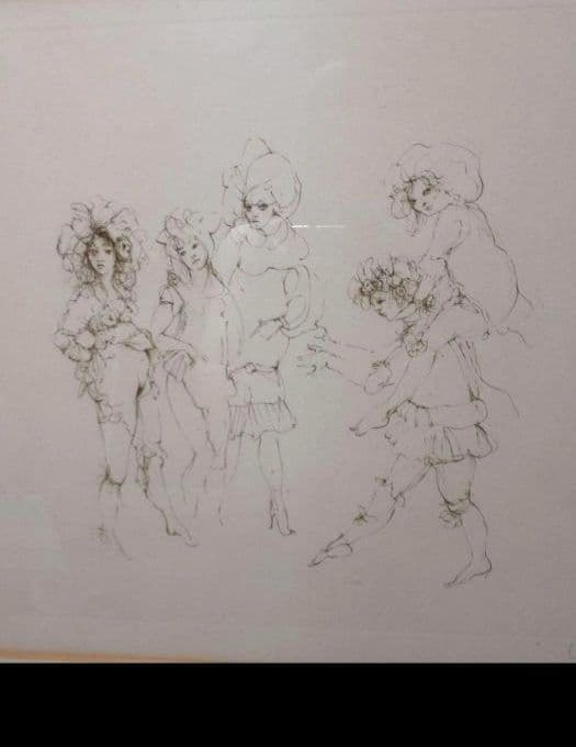 レア物　版画　レオノール・フィニ　貞淑な女です（エッチング）