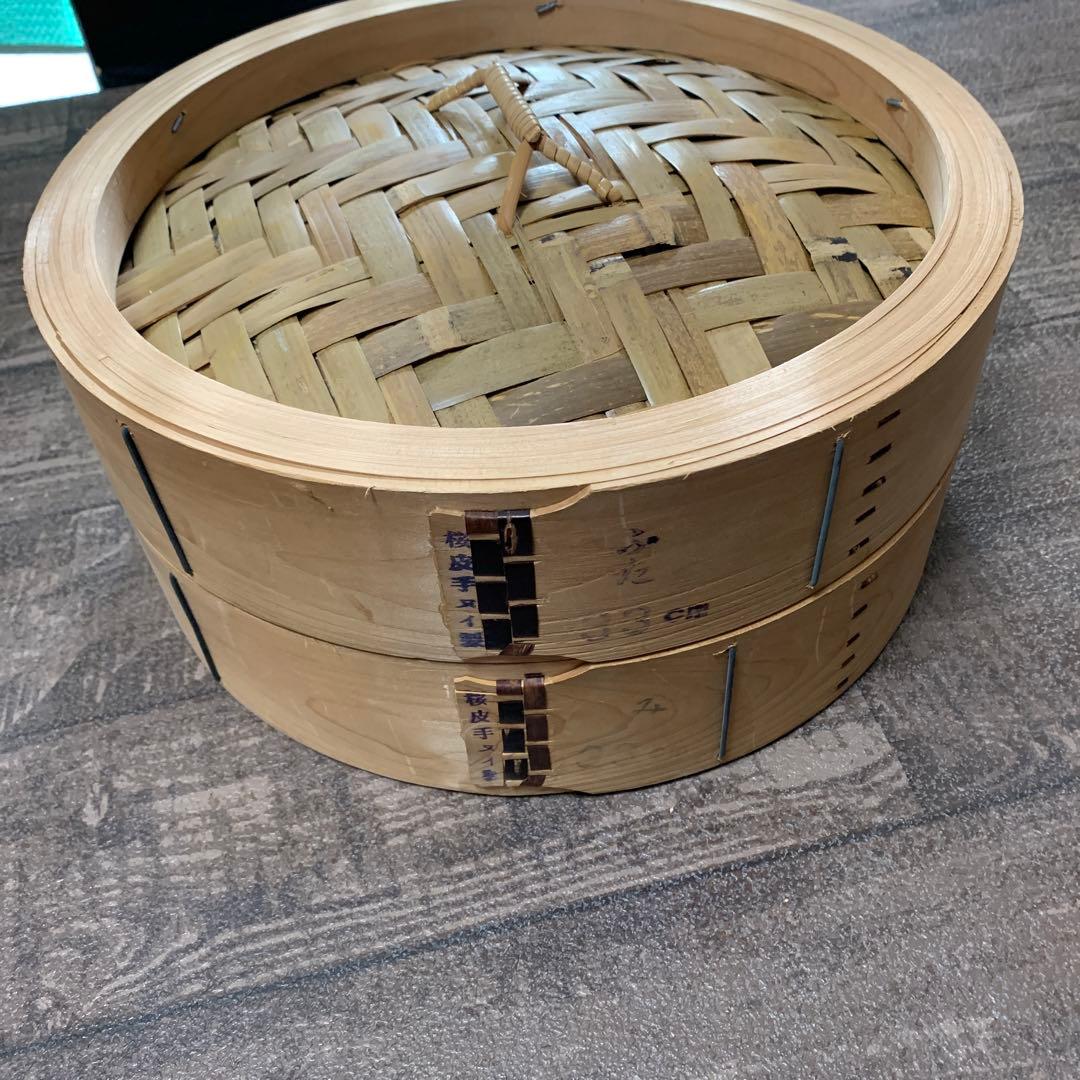 桜皮手ヌイ製　せいろ33cm