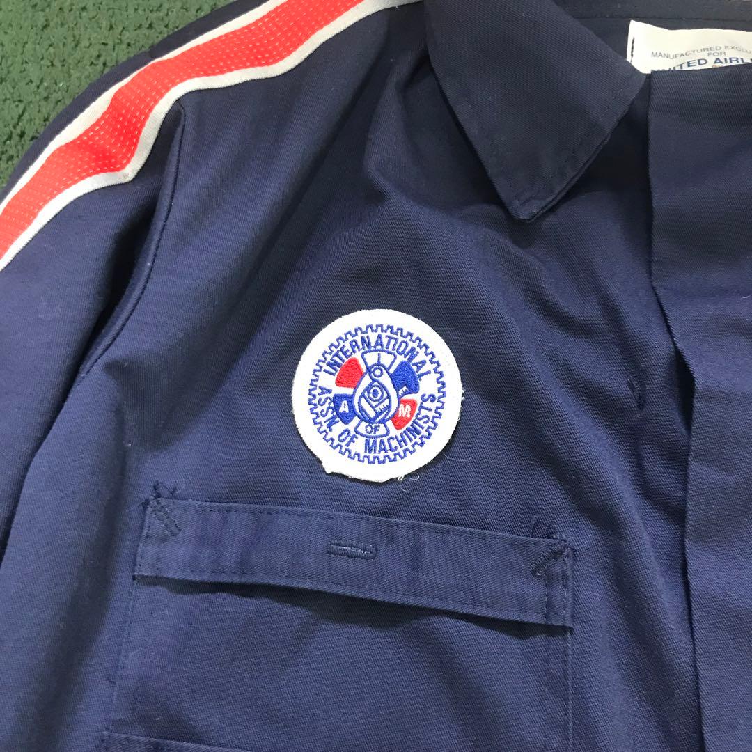 希少 ユナイテッド航空 整備士 メカニック つなぎ オーバーオール 年代物