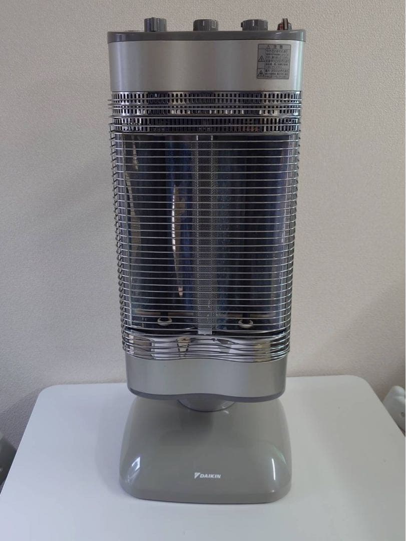 CERAMHEAT 電気ヒーター 1100W グレー 温風＋遠赤ヒーター（1200W） ツインヒートプラス EDBC-SVM121