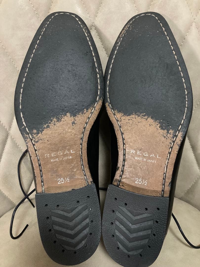 REGAL リーガル　ストレートチップ　黒　25.5cm