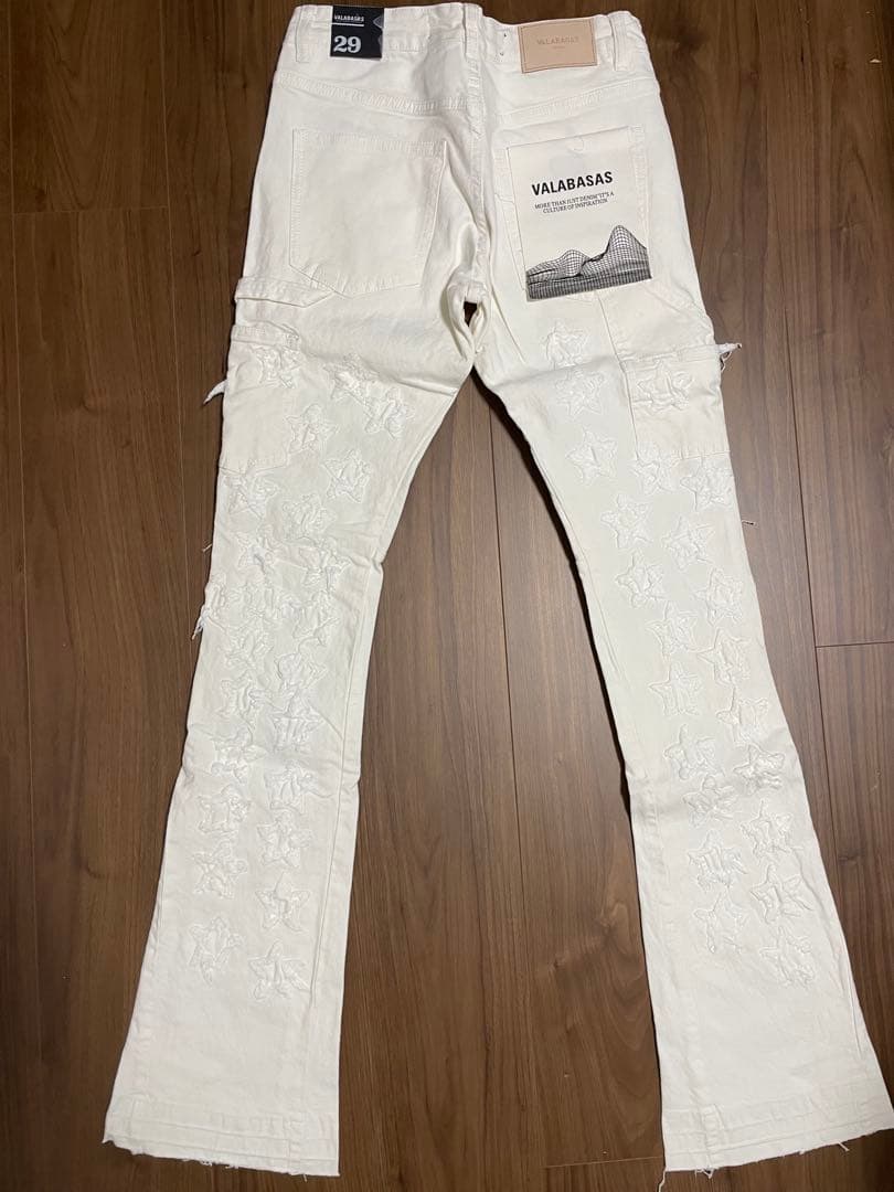 VALABASAS フレアデニム スター サイズ29 ホワイト 新品 - メルカリ