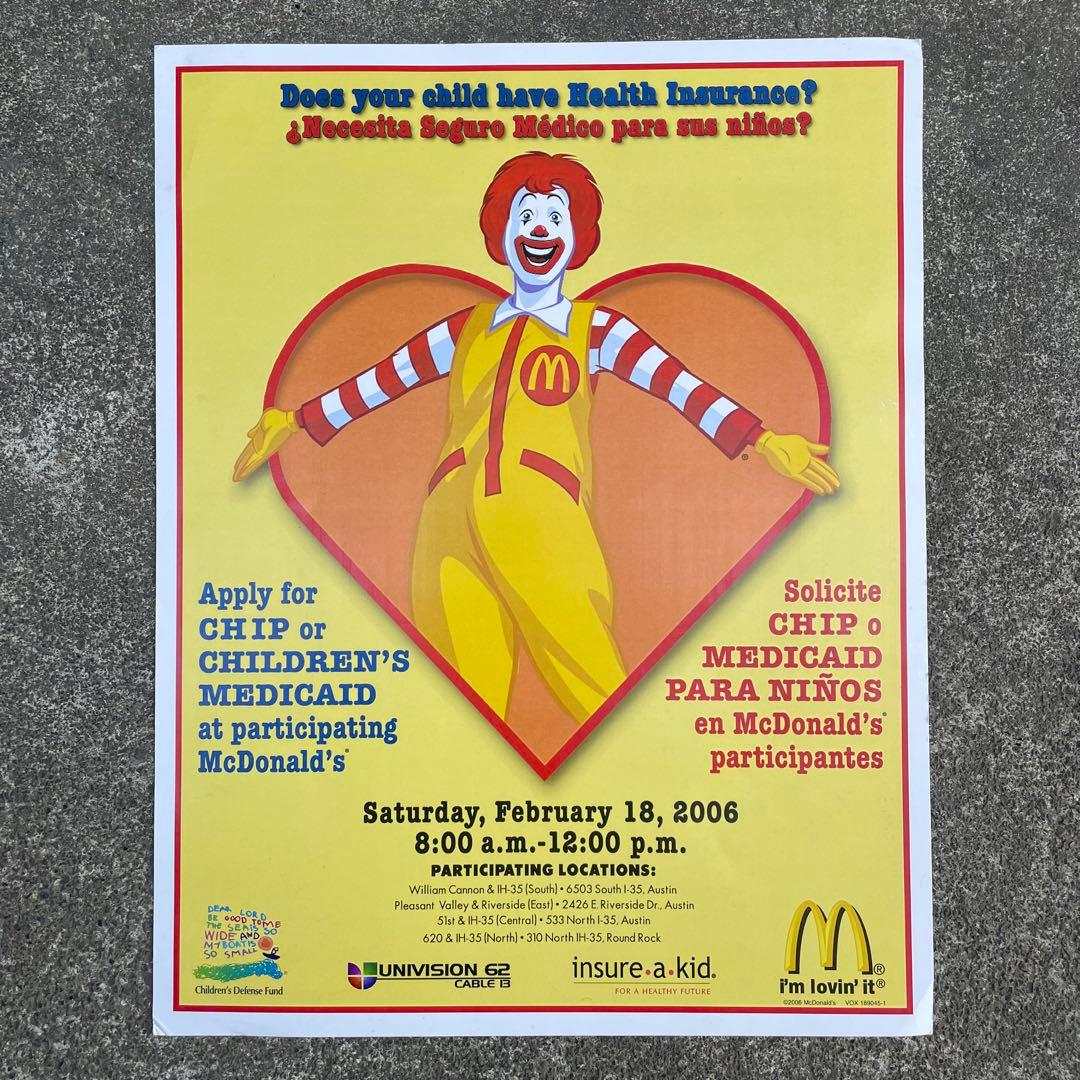 マクドナルド 看板 ポスター 雑貨 ストアディスプレイ ビンテージ
