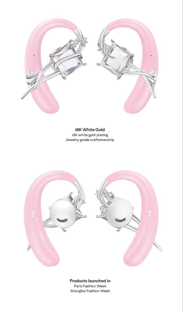 OF HUNGER 骨伝導イヤホン ピンク - メルカリ