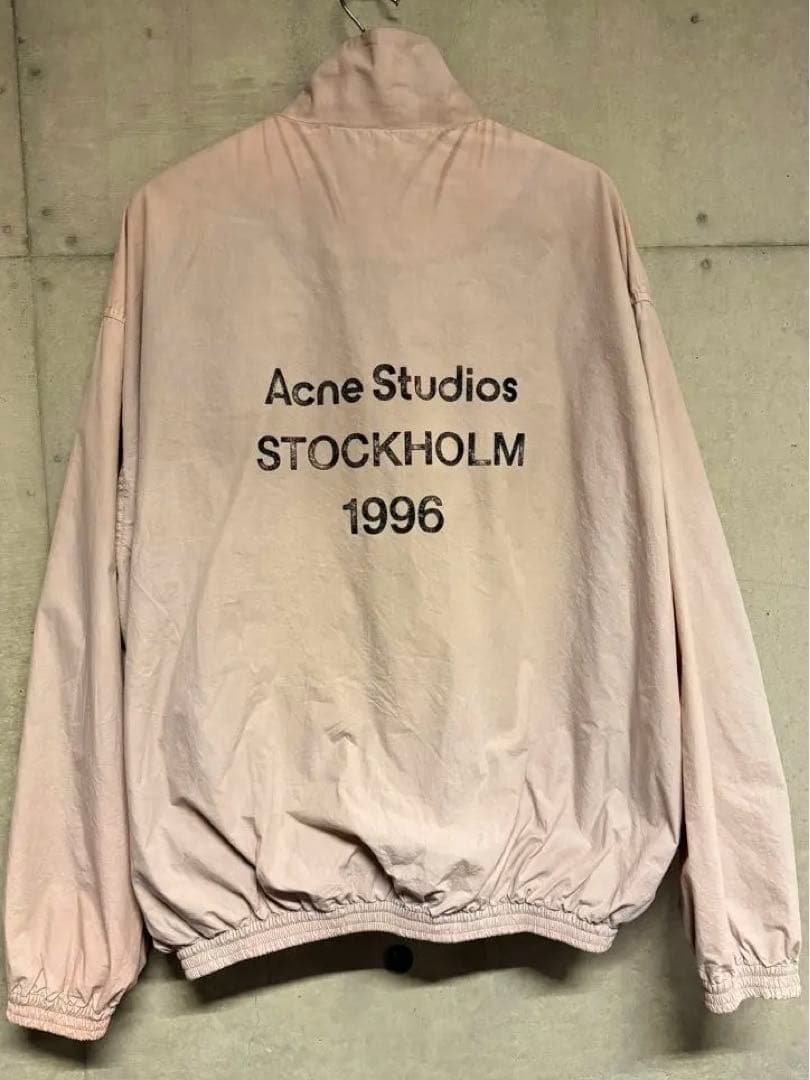 23AW acne studiosロゴジッパージャケット ピンク - メルカリ