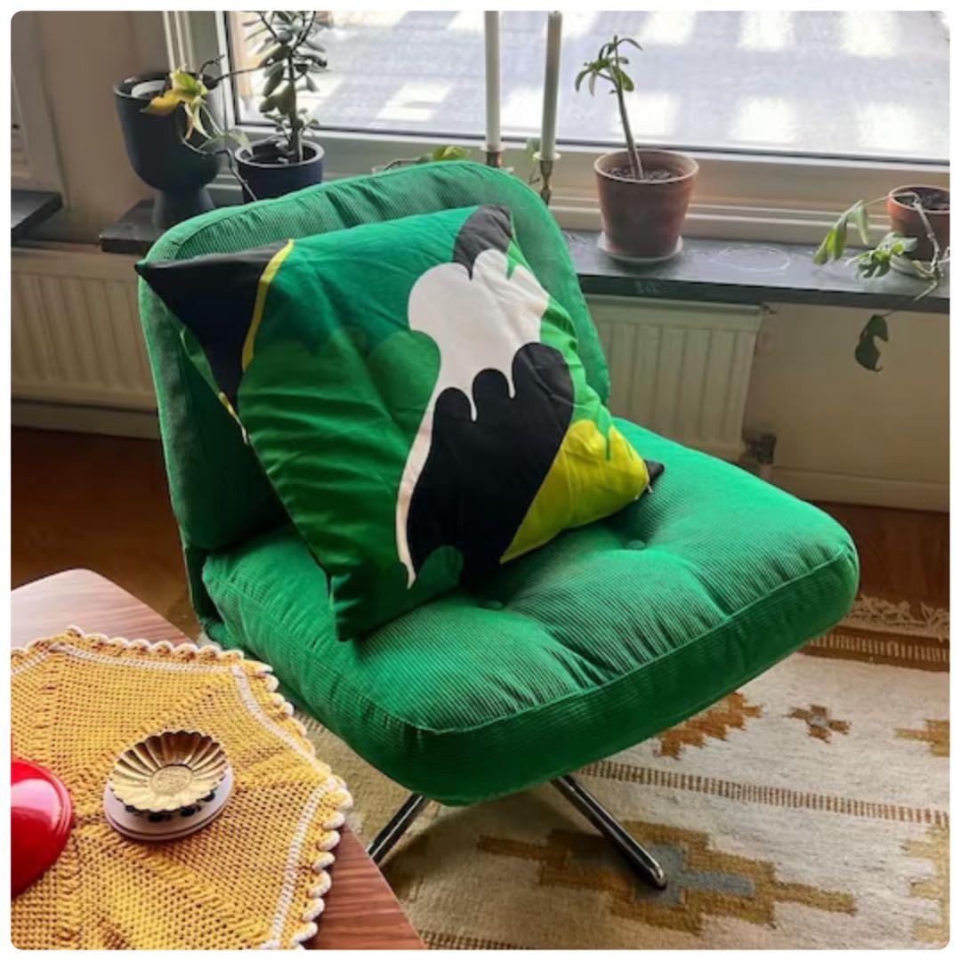 ⭐️【新品】IKEA ディヴリンゲ 1人掛けソファ グリーン 回転