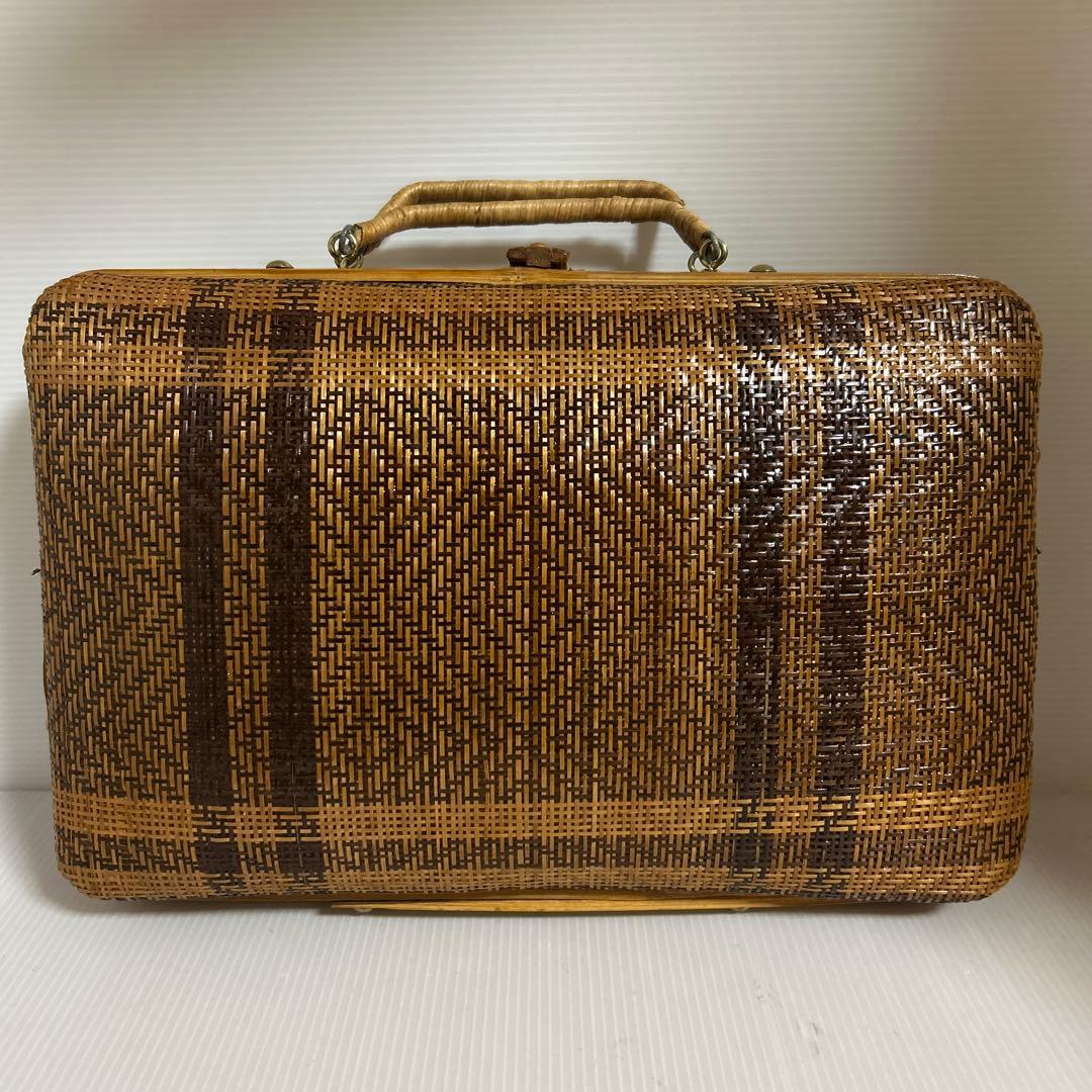 高級竹編みバッグカバン 匠の技 和風 かごバッグ トートバッグ 竹 竹編みバッグ 茶道具収納