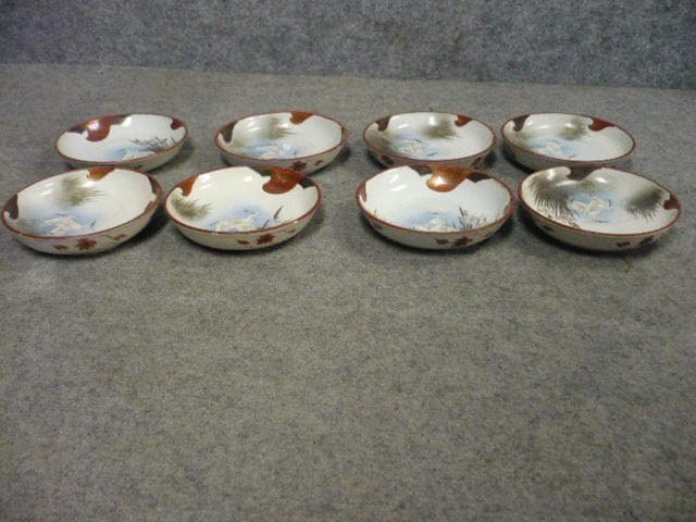 九谷焼 鷺 水仙 色絵 手塩皿 8枚 [B31369] - メルカリ