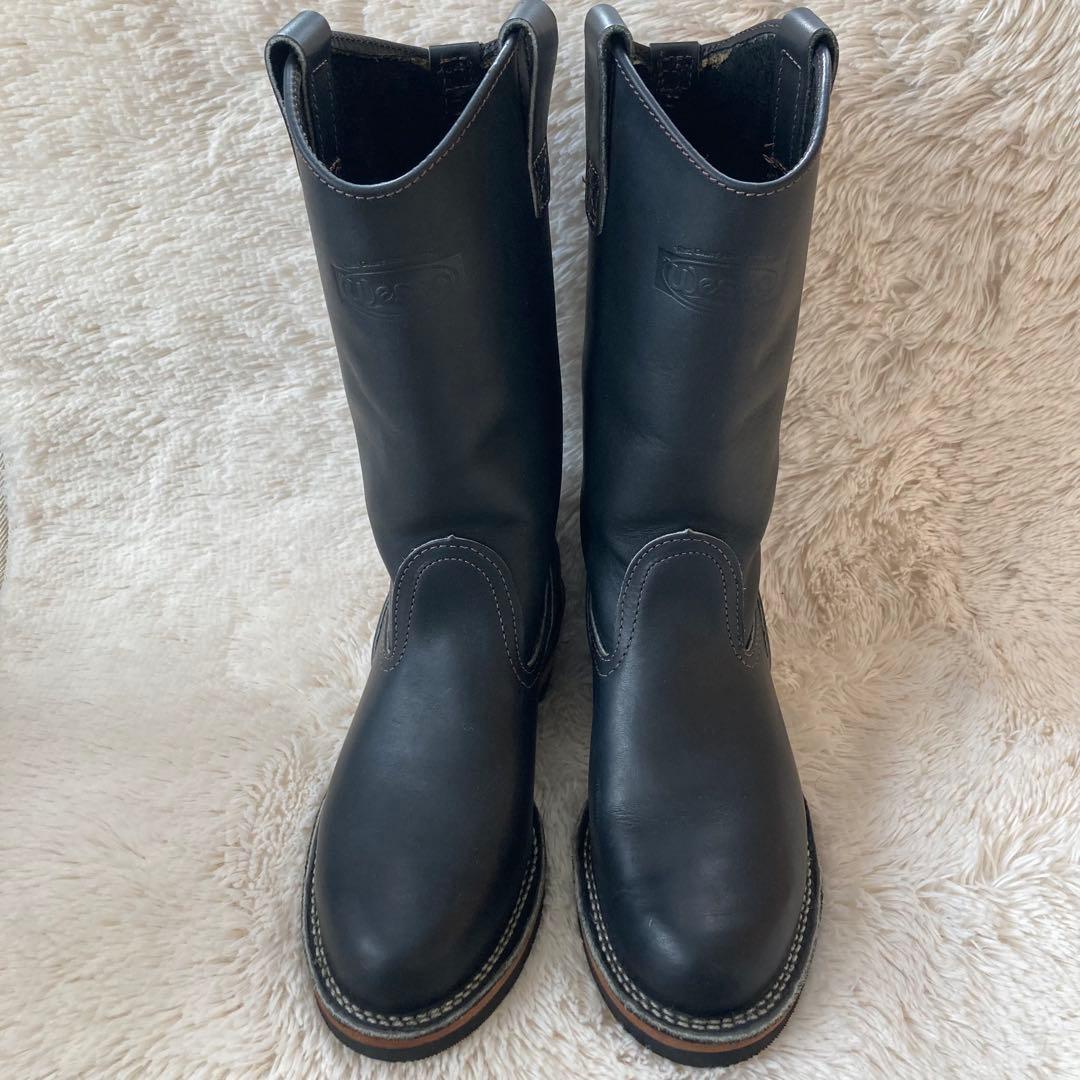 ✨希少•極美品✨ウエスコ Wesco ウエスタンブーツ 黒 4.5E 廃盤 本革