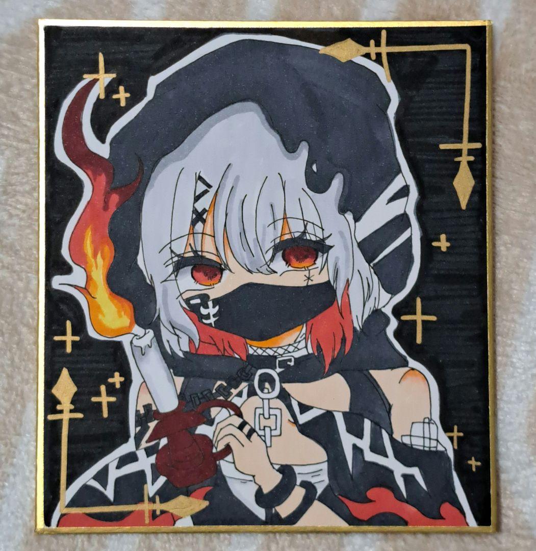 まのさば ファンアート 紫藤アリサ 色紙 イラスト 魔法少女ノ魔女裁判