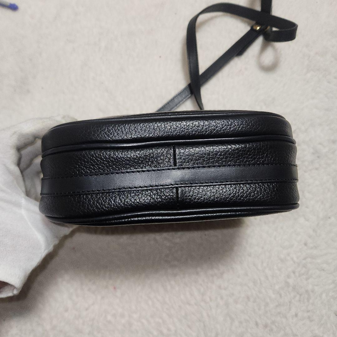 バーバリー ノバチェック シボ革 レザー 黒 斜め掛け ショルダーバッグ