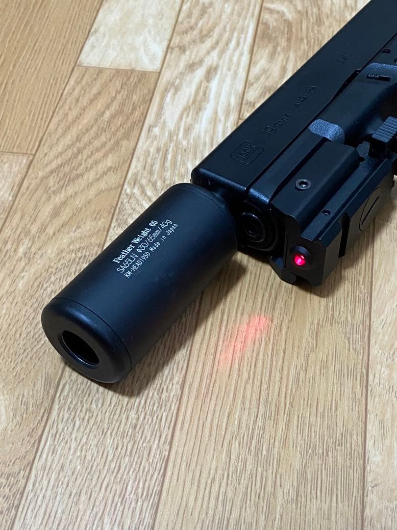 美品 訳有 マルイ グロック19 Gen4☆アウターバレル/KM サイレンサー付