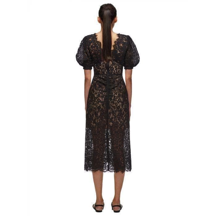 セルフポートレイト ワンピース コードレース カメリア 黒 UK8 未使用