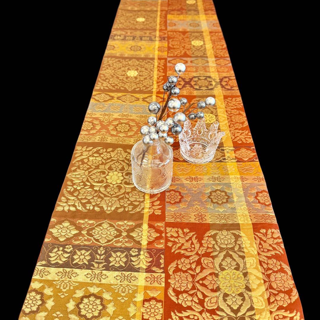 正絹】3点セット テーブルランナー マット2枚 帯 正倉院裂 ひな祭り