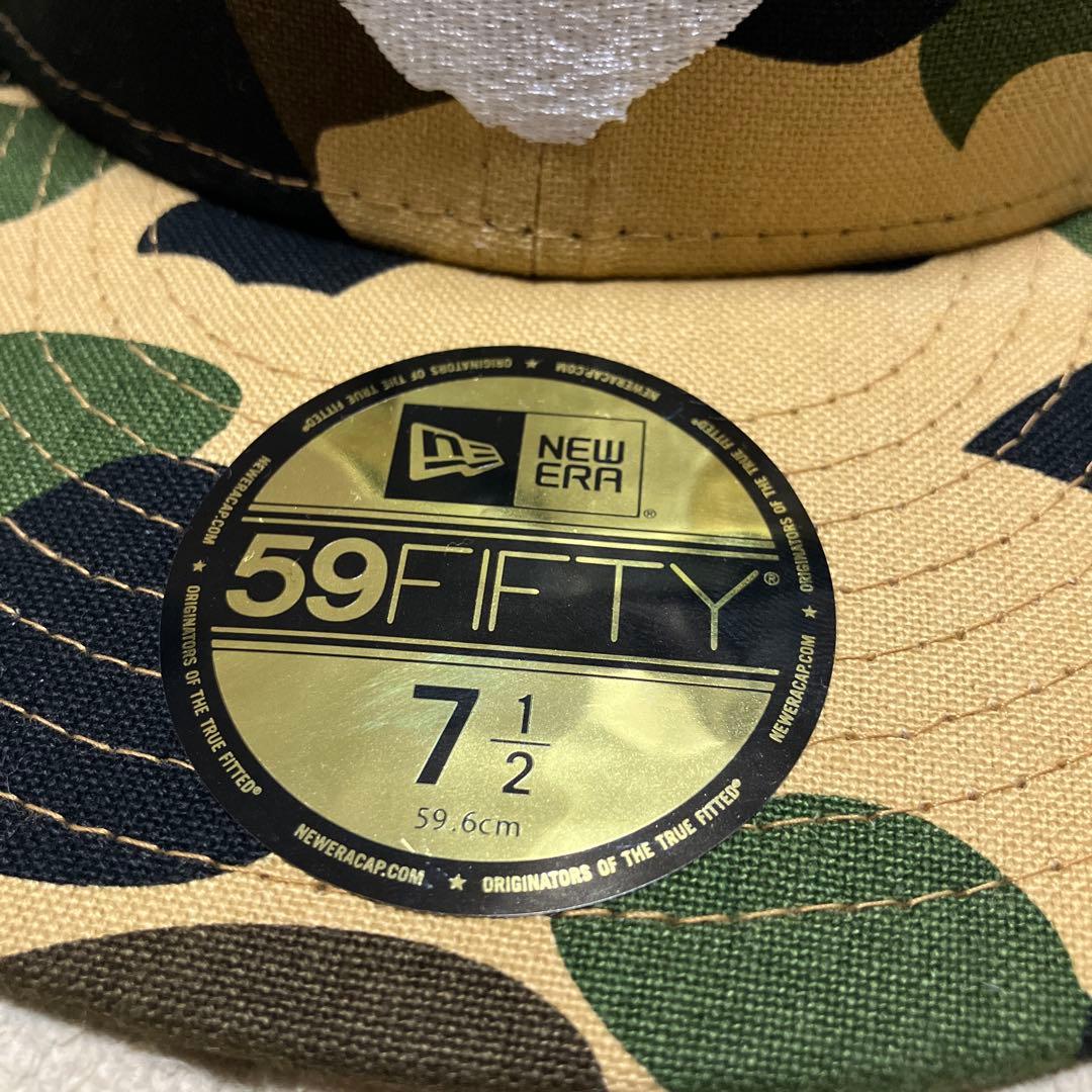 APE New Era 59fifty 迷彩 キャップ 59.6cm